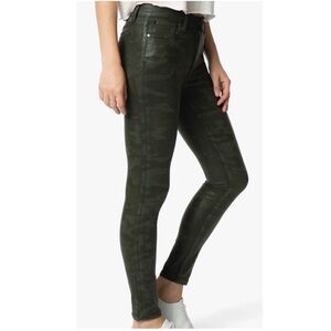 Joe's | Coated Green Camo Mid Rise Skinny Ankle Jean Size 29